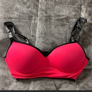 hot pink sports bra